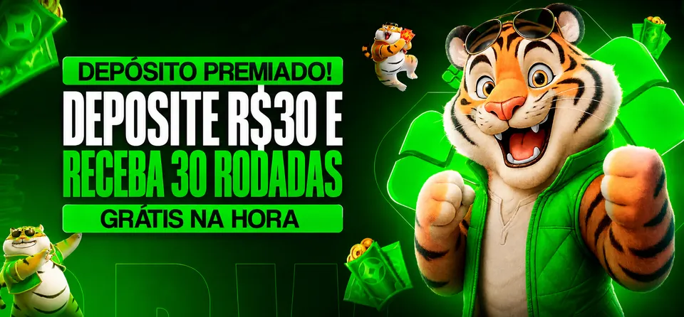 Deposite R$30 e receba 30 rodadas grátis na hora